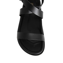 leather chunky sandals