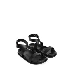 leather chunky sandals