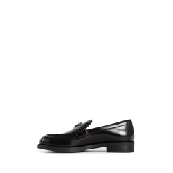 brushed leather loafers