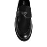 brushed leather loafers