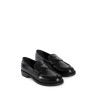 brushed leather loafers