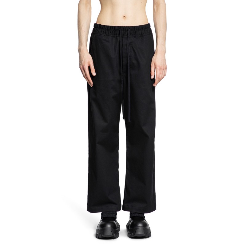 stretch cotton gabardine drawstring trousers