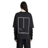 ''the night is your friend'' layered sweatshirt