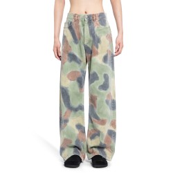 seasonal camouflage denim trousers