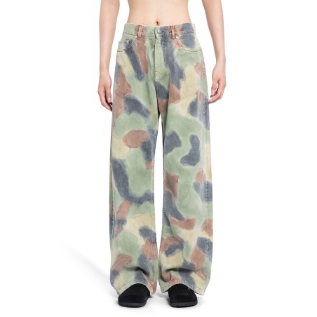 seasonal camouflage denim trousers