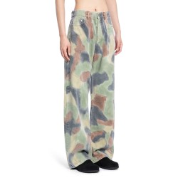 seasonal camouflage denim trousers