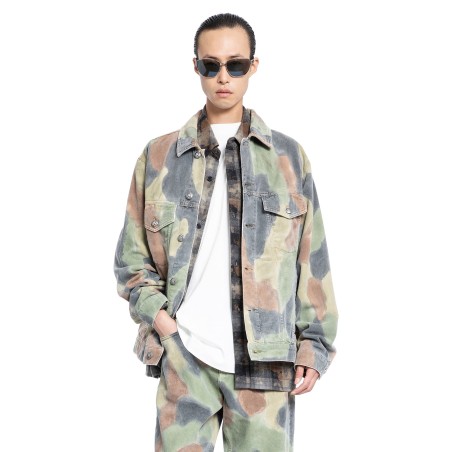 seasonal camouflage denim jacket