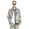 seasonal camouflage denim jacket