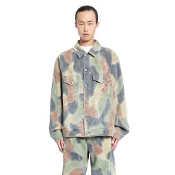 seasonal camouflage denim jacket