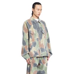 seasonal camouflage denim jacket