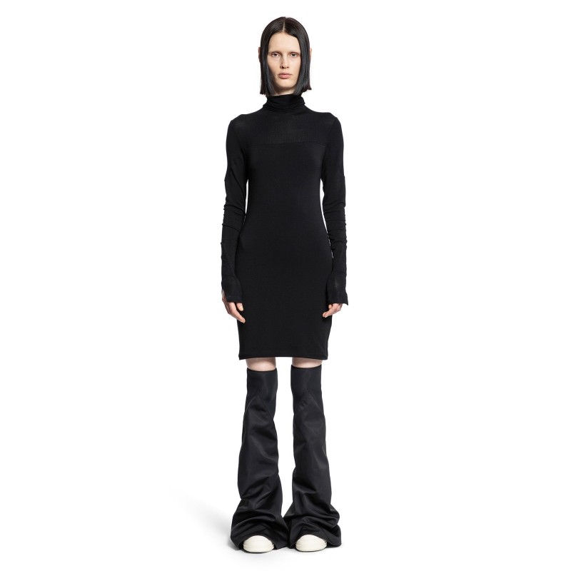 stretch cotton modal turtleneck dress