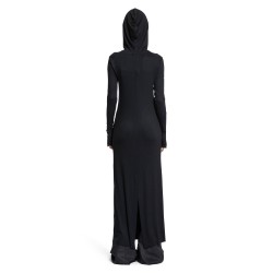 hooded stretch viscose jersey dress