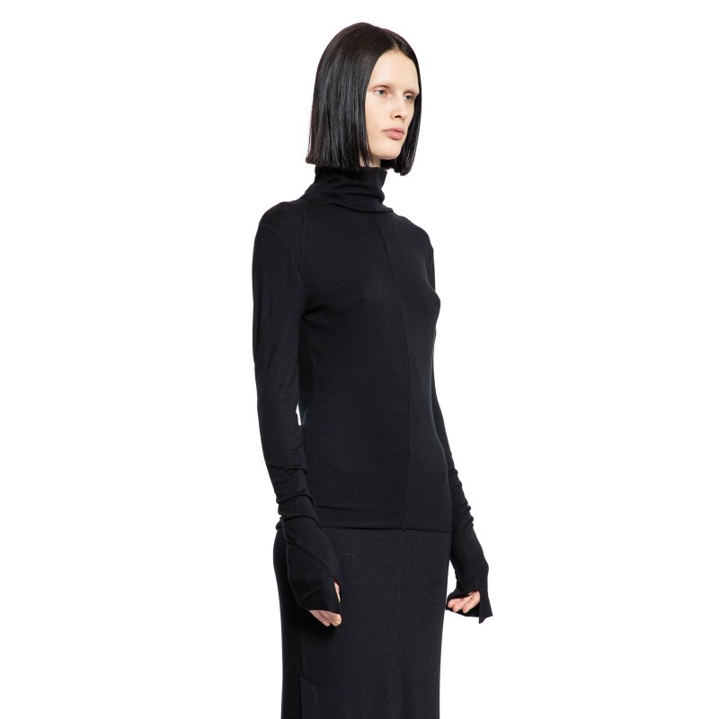 stretch viscose jersey turtleneck top