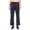 gabardine trousers with leather belt