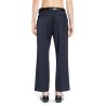 gabardine trousers with leather belt