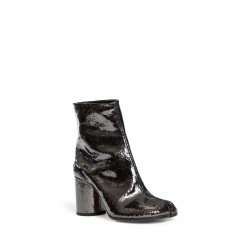 tabi ankle boots in crackled mirror leather