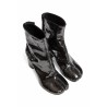 tabi ankle boots in crackled mirror leather