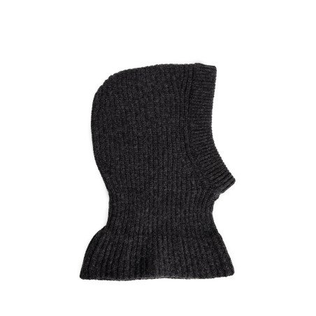 ribbed-knit lambs wool balaclava