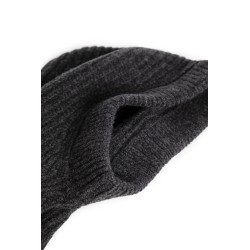 ribbed-knit lambs wool balaclava