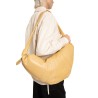 large nappa leather croissant crossbody bag