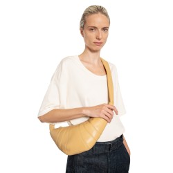 small nappa leather croissant crossbody bag