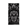 skull-motif wool scarf