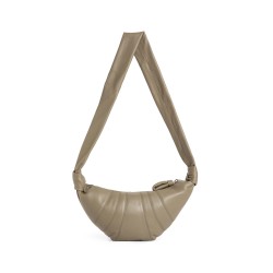 small nappa leather croissant crossbody bag