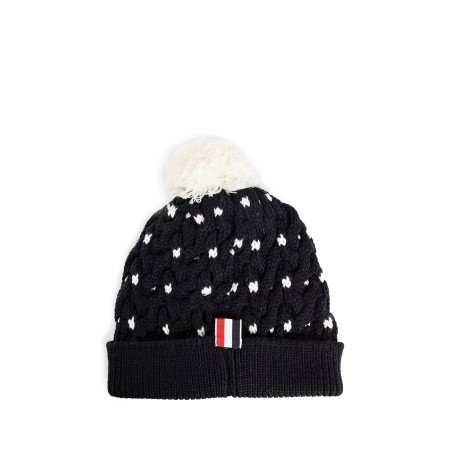 4 bar stripes cable hat