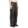 leather belted twisted pants