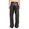 leather belted twisted pants