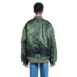 ''trompe l'oeil bomber'' printed bomber