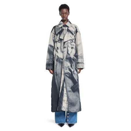 ''trompe l'oeil trench'' print trench coat