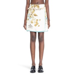 printed silk twill miniskirt