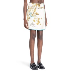 printed silk twill miniskirt