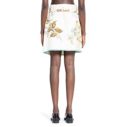 printed silk twill miniskirt