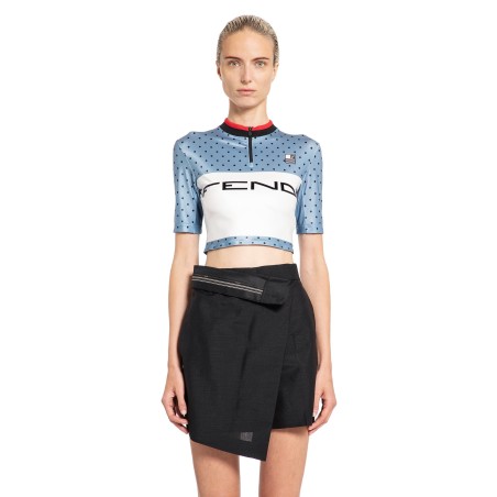 polkadot cycling logo crop top