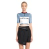 polkadot cycling logo crop top