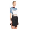 polkadot cycling logo crop top