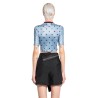 polkadot cycling logo crop top