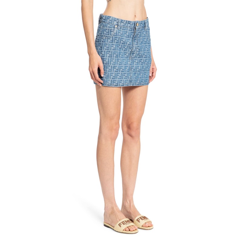 ff chambray denim mini skirt