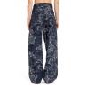 camo jacquard straight jeans