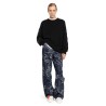 camo jacquard straight jeans