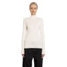 rib turtleneck long sleeve top