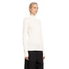 rib turtleneck long sleeve top