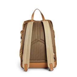 re-nylon and leather backpack