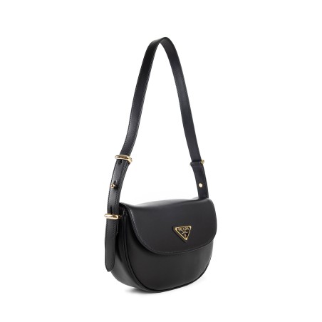 prada arqué leather shoulder bag with flap