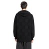 checkered stretch wool cashmere hoodie