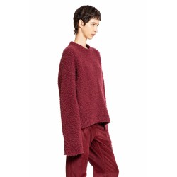 frayed stretch wool cashmere sweater