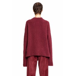 frayed stretch wool cashmere sweater