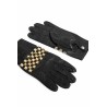 silk lined studded leather gloves